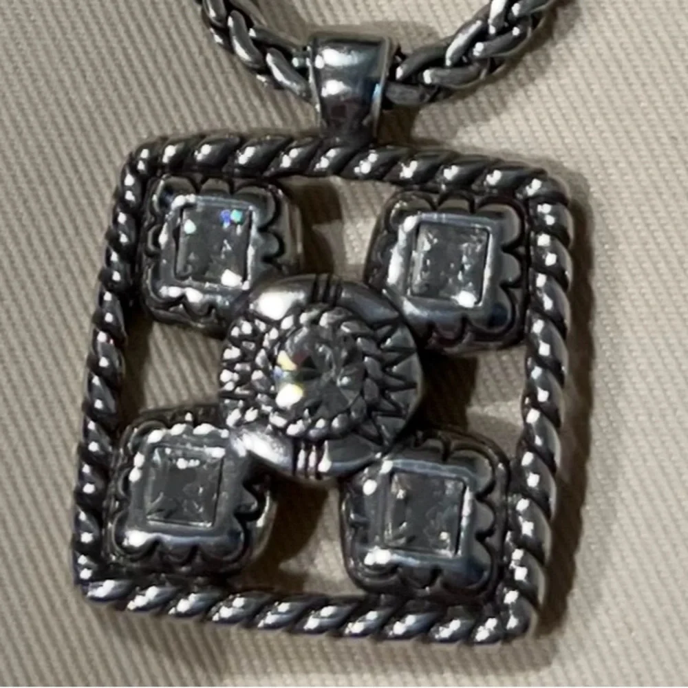 Vintage Brighton Elegant Silver Pendant Necklace